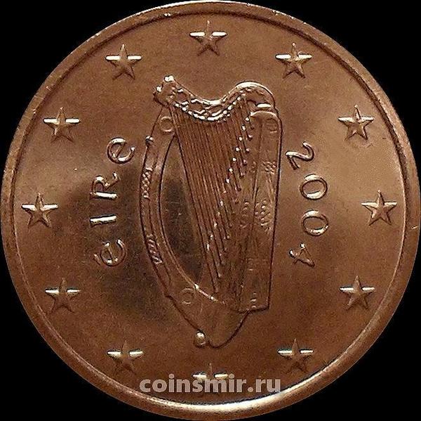 5 евроцентов 2004 Ирландия. Кельтская арфа. UNC