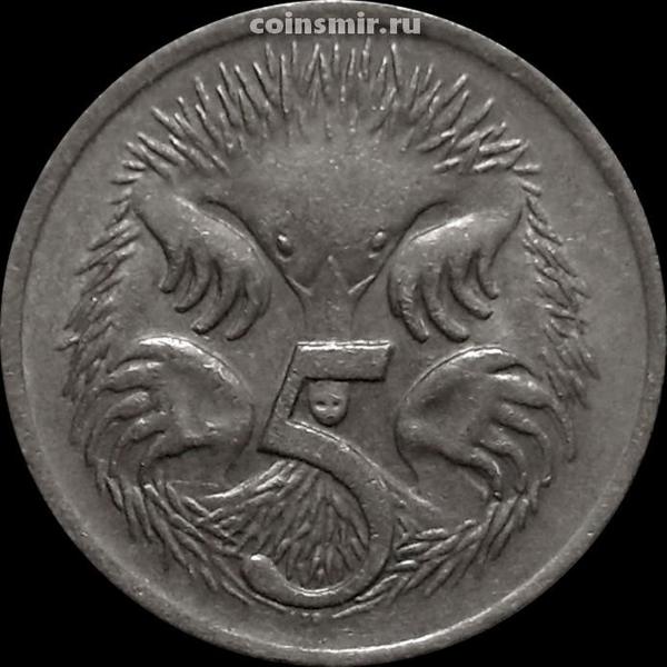 5 центов 1975 Австралия. Ехидна.