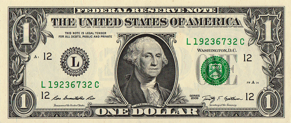 1 доллар 2009 L США.
