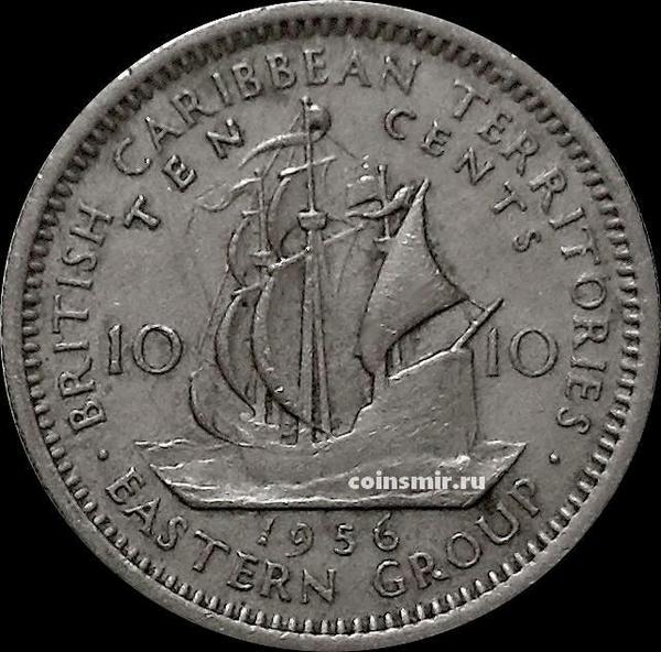 10 центов 1956 Британские Карибские территории.