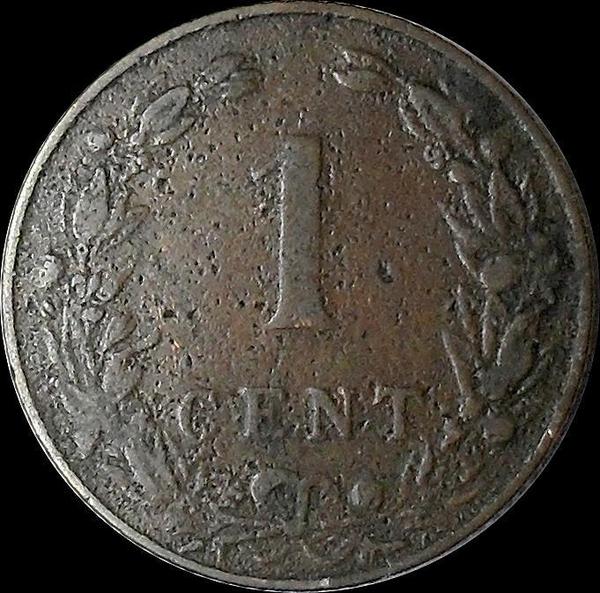 1 цент 1904 Нидерланды.