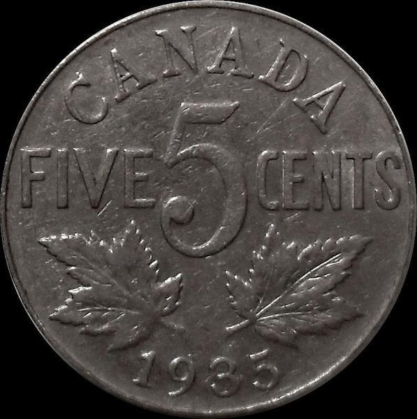 5 центов 1935 Канада.