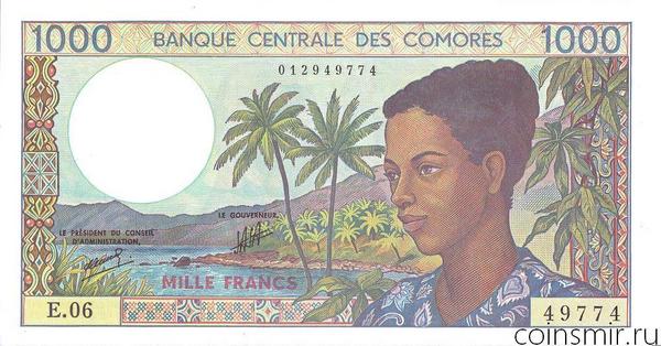 1000 франков 1984-2004 Коморские острова.