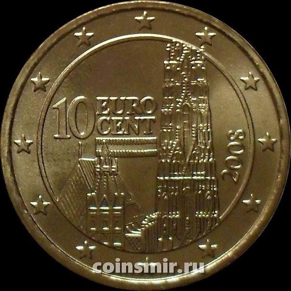 10 евроцентов 2008 Австрия. Собор Святого Стефана.