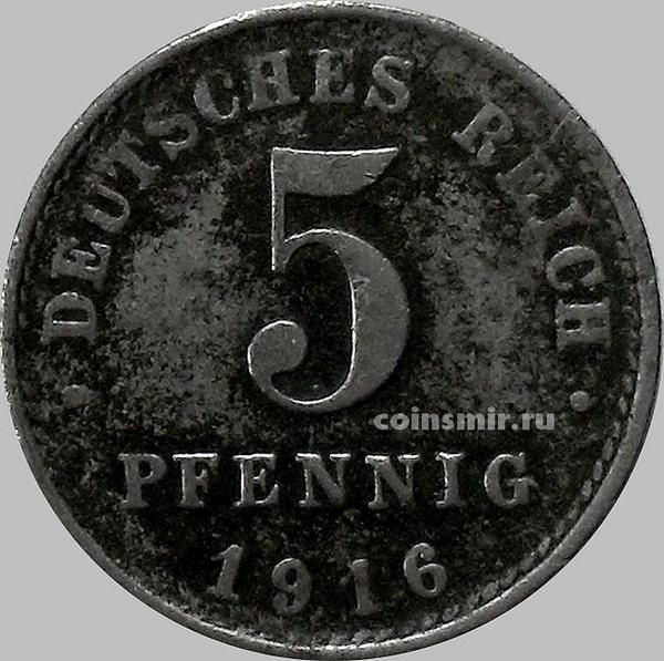 5 пфеннигов 1916 А Германия.