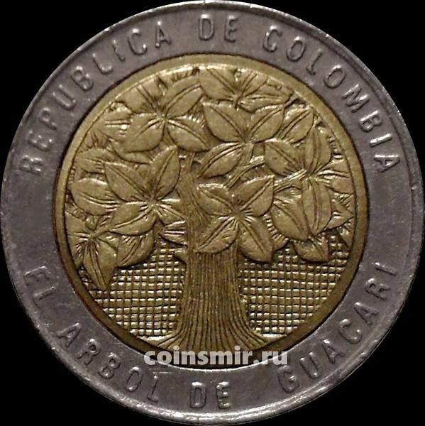 500 песо 2005 Колумбия. Дерево гуакари.