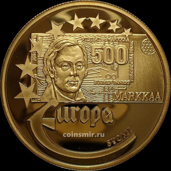 Жетон 500 марок Финляндия. Европа 2003.