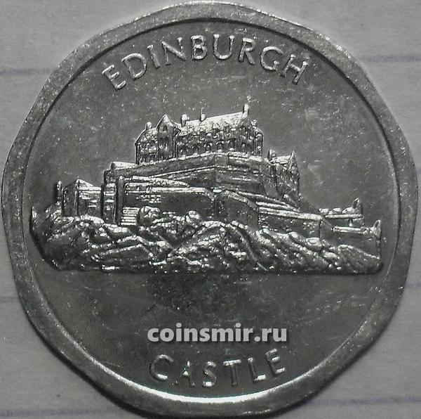 Жетон  транспортный 50 пенсов Эдинбургский замок. Великобритания.