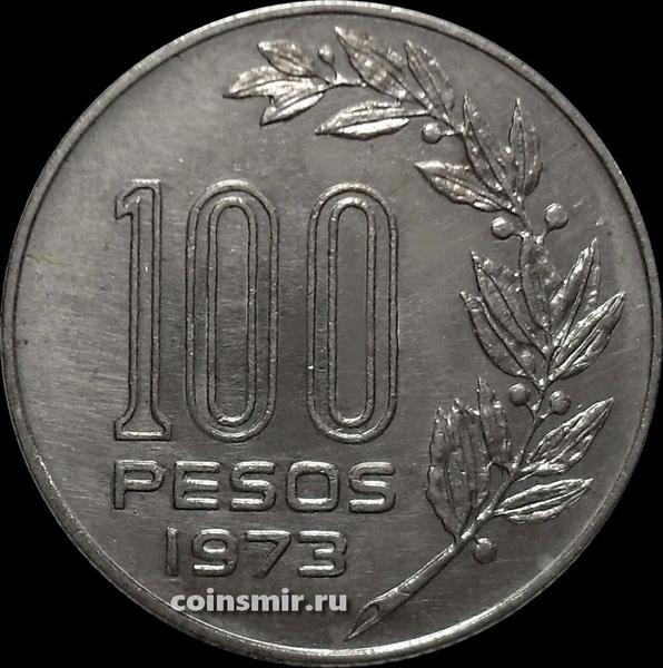 100 песо 1973 Уругвай.
