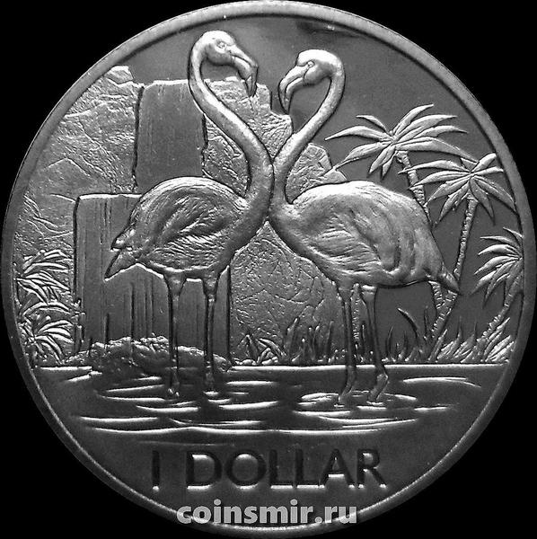 1 доллар 2021 Британские Виргинские острова. Американский фламинго.