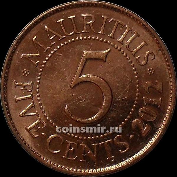5 центов 2012 Маврикий.