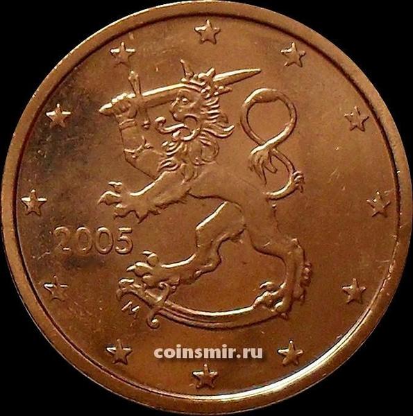 2 евроцента 2005 М Финляндия.