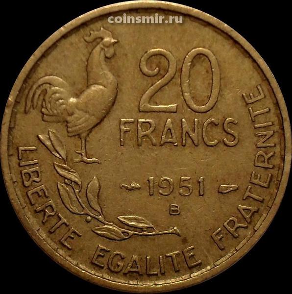 20 франков 1951 В Франция.