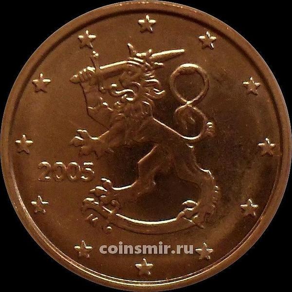 1 евроцент 2005 М Финляндия.