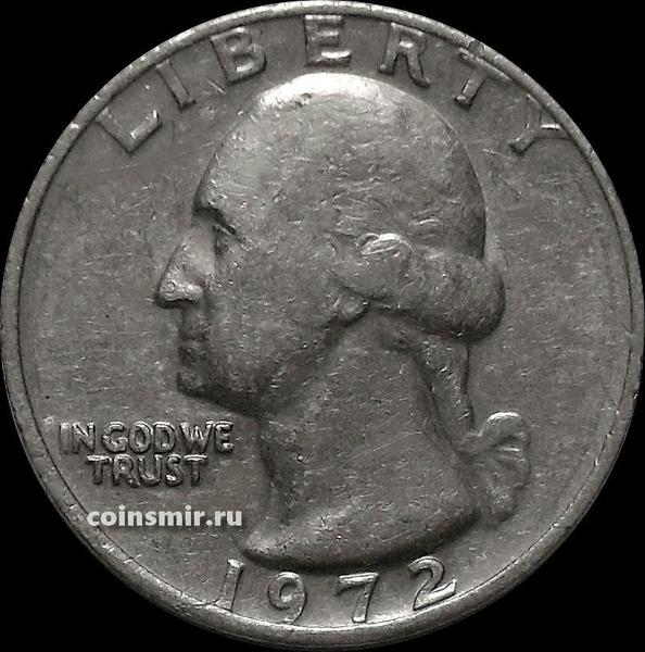 25 центов 1972 США.
