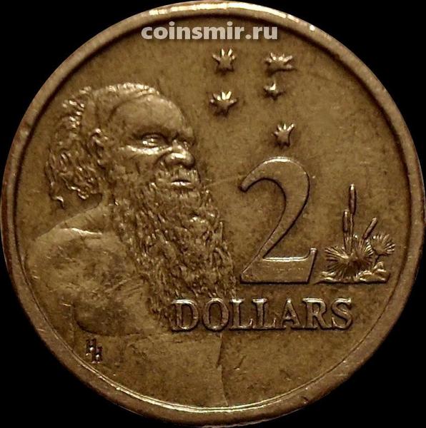 2 доллара 1989 Австралия. Австралийский абориген.