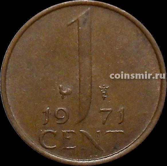 1 цент 1971 Нидерланды. Петух.