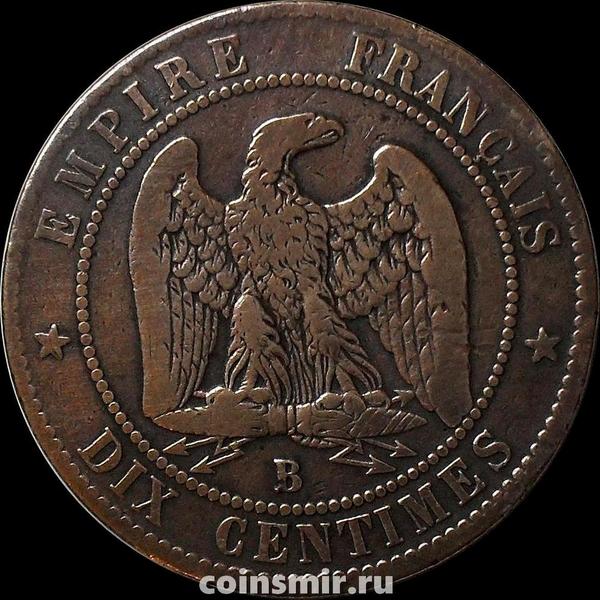 10 сантимов 1856 В Франция.