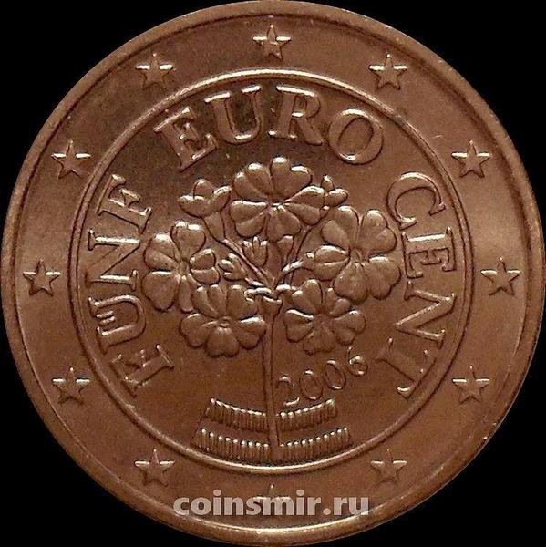5 евроцентов 2006 Австрия. Альпийская примула.