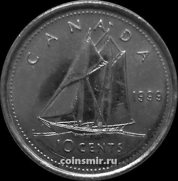 10 центов 1999 Канада. Парусник.
