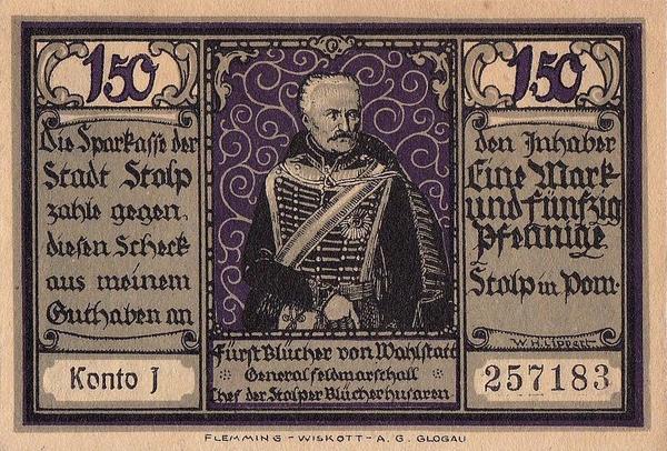 1,5 марок 1921 Германия. г. Штольп (Силезия). Нотгельд.