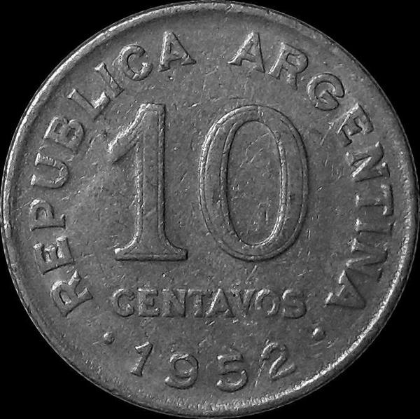 10 сентаво 1952 Аргентина.
