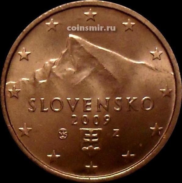 2 евроцента 2009 Словакия. Гора Кривань.
