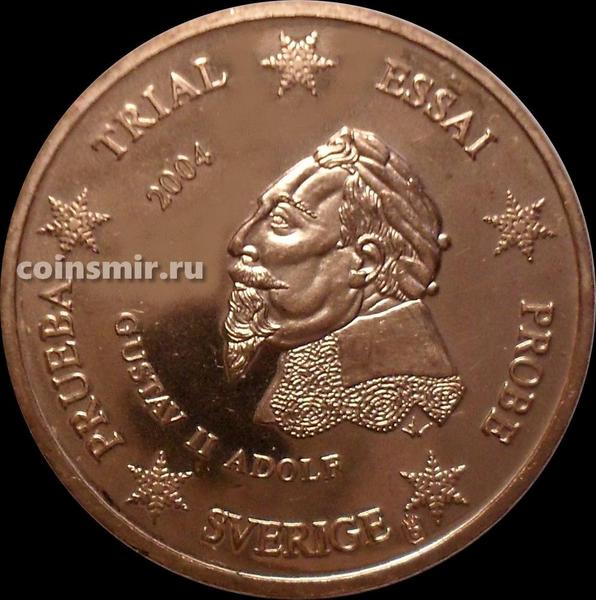 5 евроцентов 2004 Швеция. Европроба. Specimen. Король Густав II Адольф.