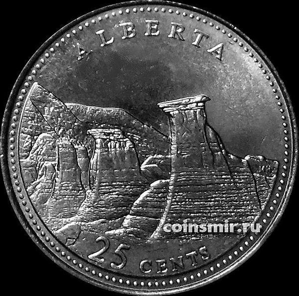 25 центов 1992 Канада. Альберта. 125 лет Конфедерации.