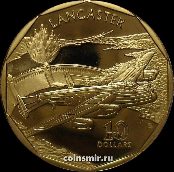 10 долларов 1991 Маршалловы острова. Британский бомбардировщик Lancaster.