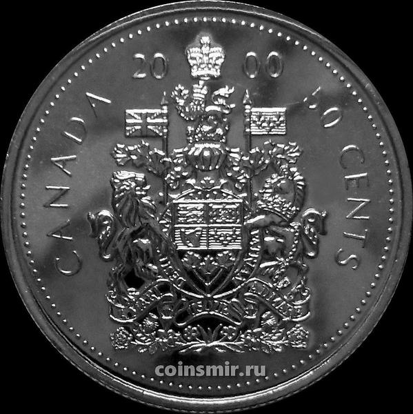 50 центов 2000 Канада. Без отметки монетного двора.